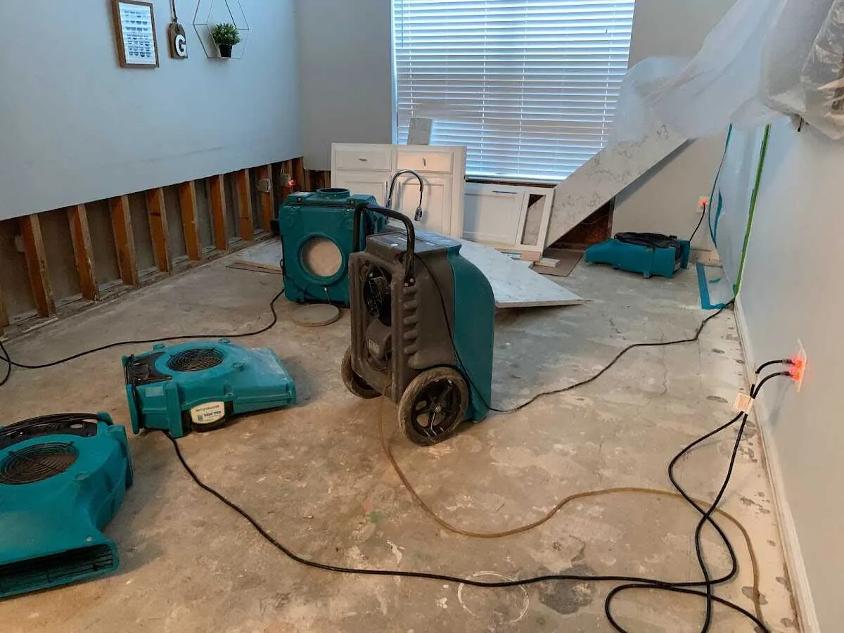 Dehumidifier in flood-cut room for Water Extraction & Removal in University Park